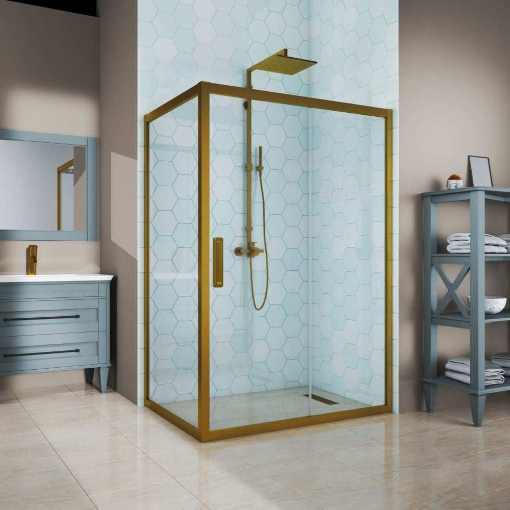 Изображение товара Душевой уголок GuteWetter 105x150 см с бронзовым профилем