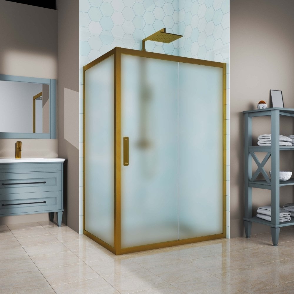 Изображение товара Душевой уголок GuteWetter gwmpkb019r 105x155x200 см с бронзовым профилем