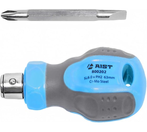 Изображение товара Комбинированная отвертка AIST SL6 PH2 двухсторонняя короткая 800202 00-00003391