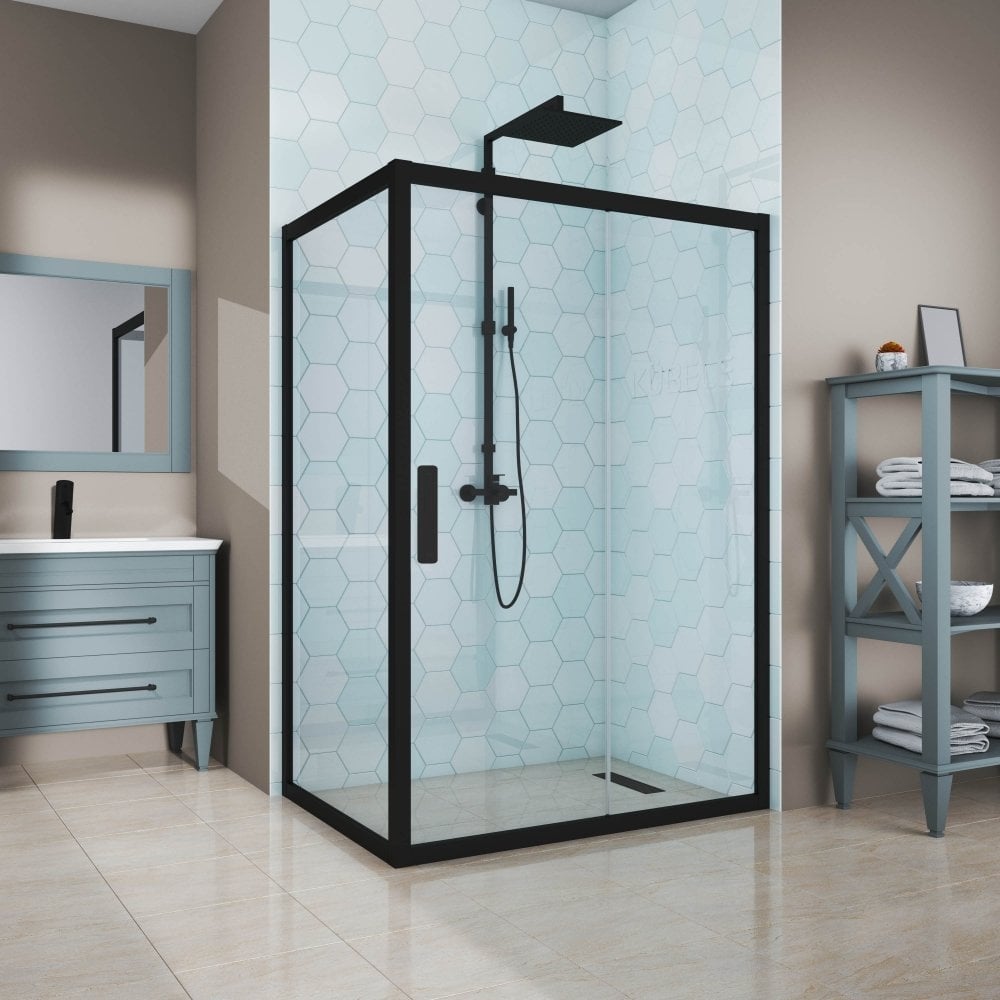 Изображение товара Душевой уголок GuteWetter GWMPKB019R 105x155x200 см черный матовый профиль