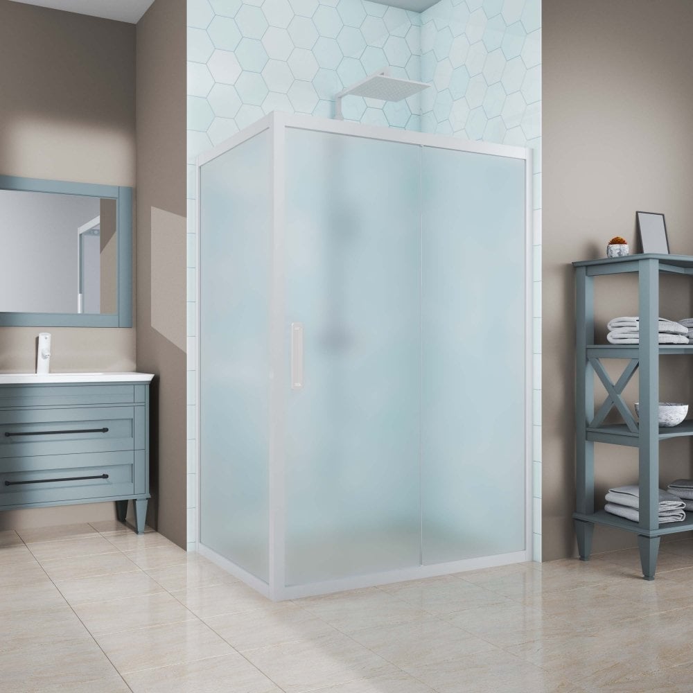 Изображение товара Душевой уголок GuteWetter gwmpkb019r 105x165x200 см раздвижное стекло белый матовый