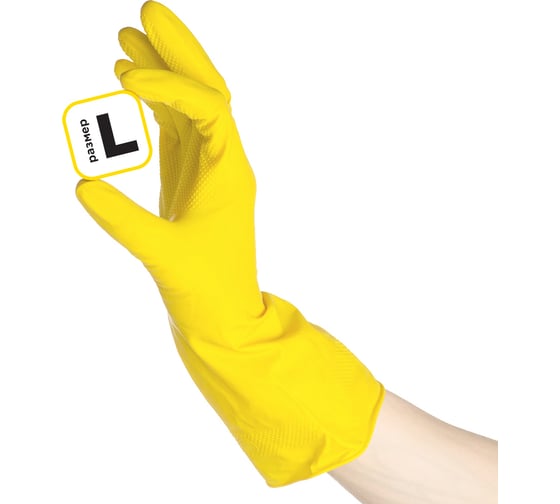 Изображение товара Прочные резиновые перчатки PATERRA SUPER р-р L 402-395