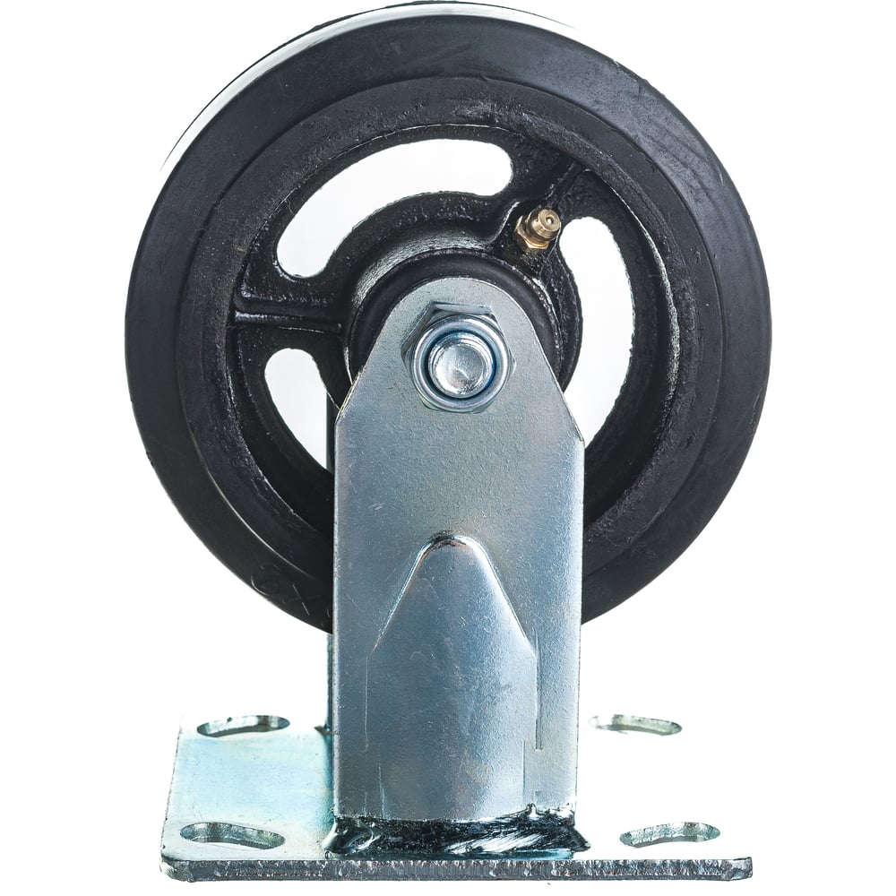 Большегрузное обрезиненное неповоротное колесо MFK-TORG опорное обрезиненное неповоротное колесо для гаражных ворот mfk torg