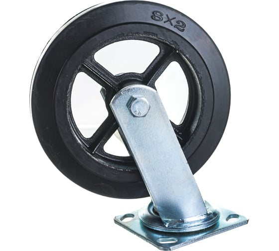 Изображение товара Колесо большегрузное обрезиненное поворотное SCD80 200 мм MFK-TORG 1083200