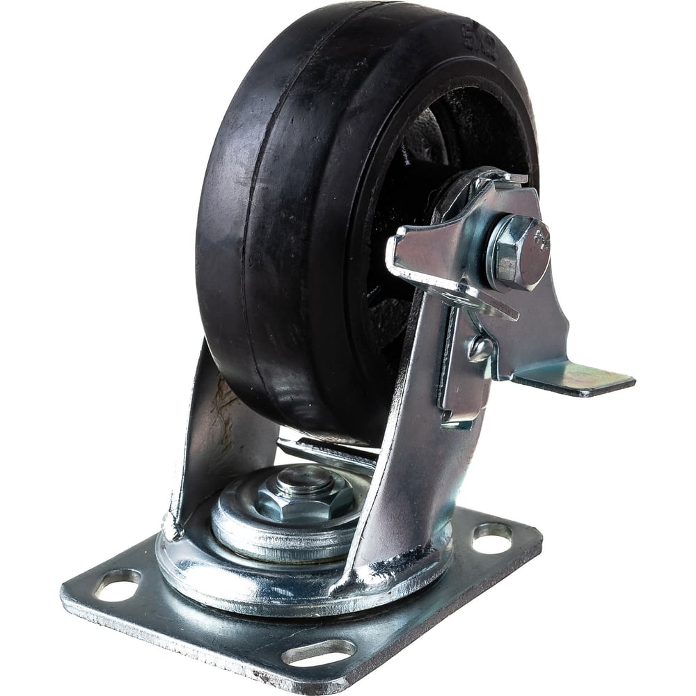 Большегрузное обрезиненное поворотное колесо MFK-TORG опорное обрезиненное поворотное колесо для гаражных ворот mfk torg