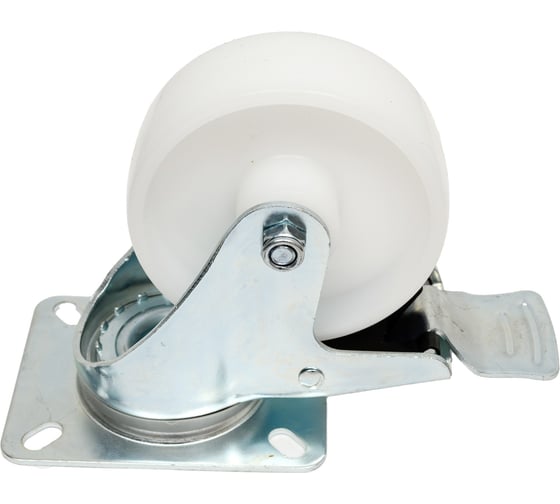 Изображение товара Колесо нейлоновое поворотное с тормозом 100 мм MFK-TORG 1123100