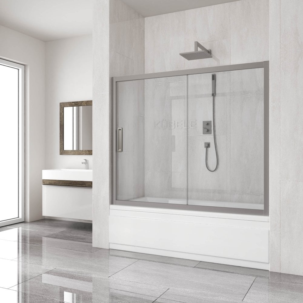 Изображение товара Шторка на ванну GuteWetter gwmpkb019p2 160x150 см хром матовая стекло