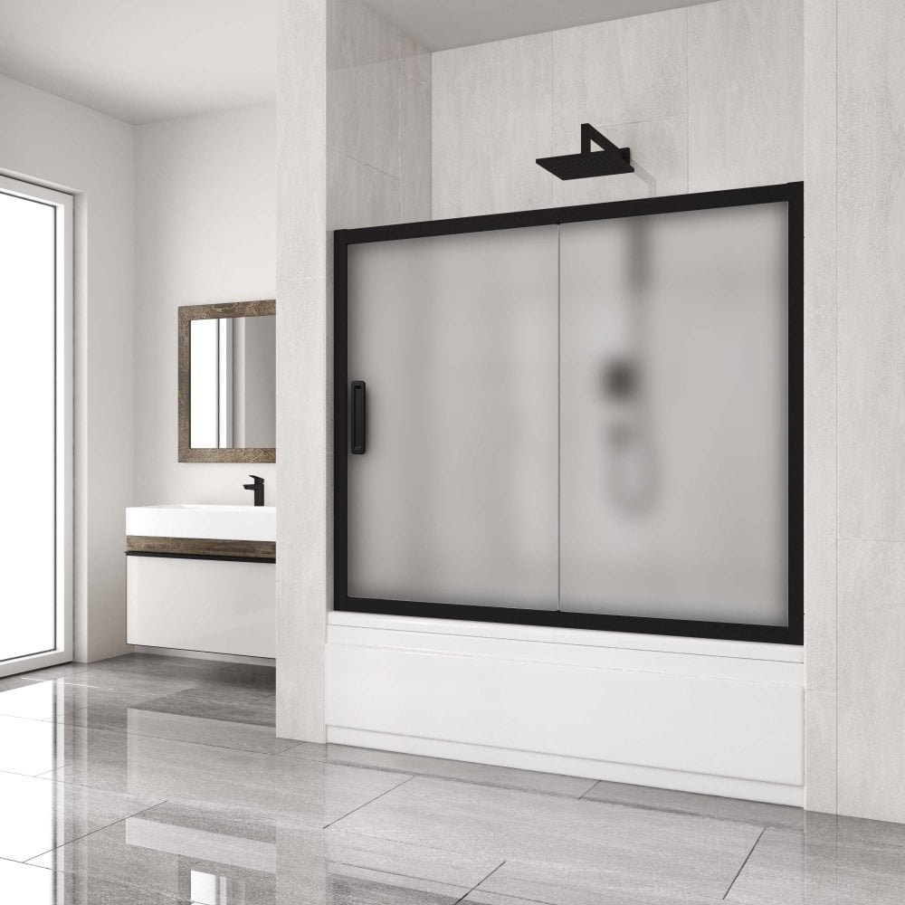 Изображение товара Шторка для ванны GuteWetter 140x150 см закаленное стекло матовая с размерами 140x150 см