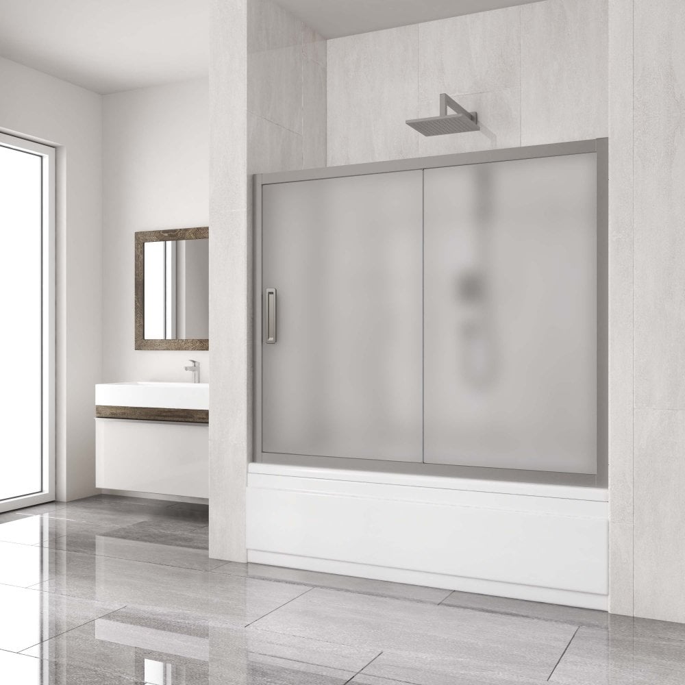 Изображение товара Шторка на ванну GuteWetter gwmpkb019p2 раздвижная 150x150 см матовое стекло