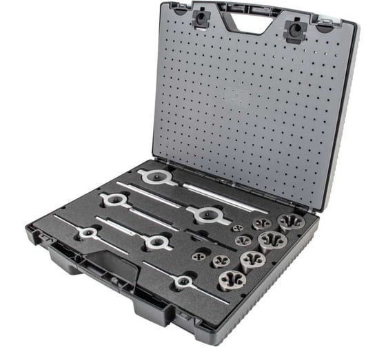 Изображение товара Набор ручных метчиков и плашек NORGAU UNC 1/4-1", 44 предмета HSS 013904550