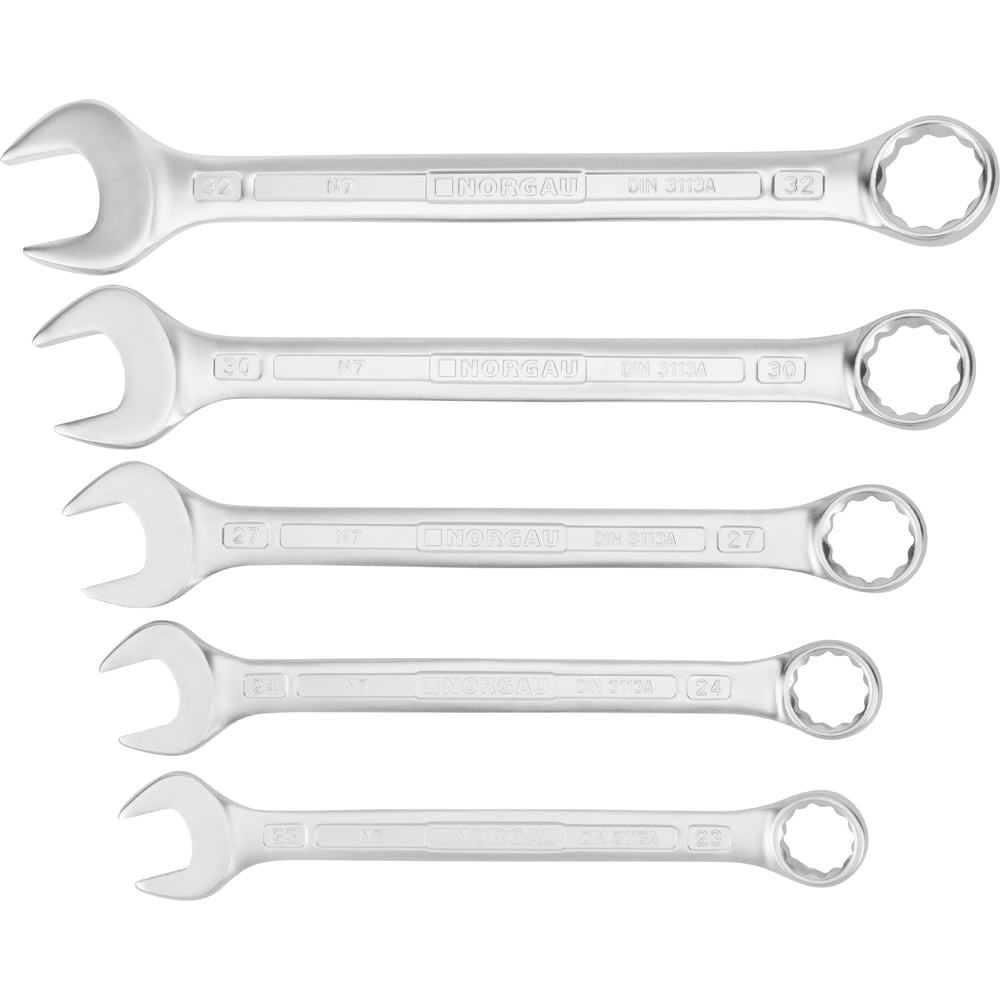 Изображение товара Набор комбинированных ключей NORGAU 5 шт. NBS7-005 профессиональный