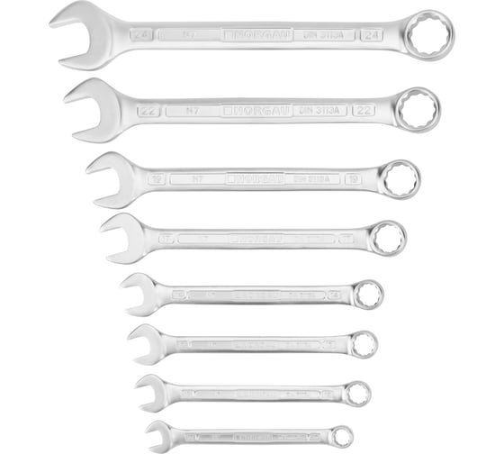 Изображение товара Набор комбинированных ключей NORGAU 8 шт., тип NBS7-008 060207708