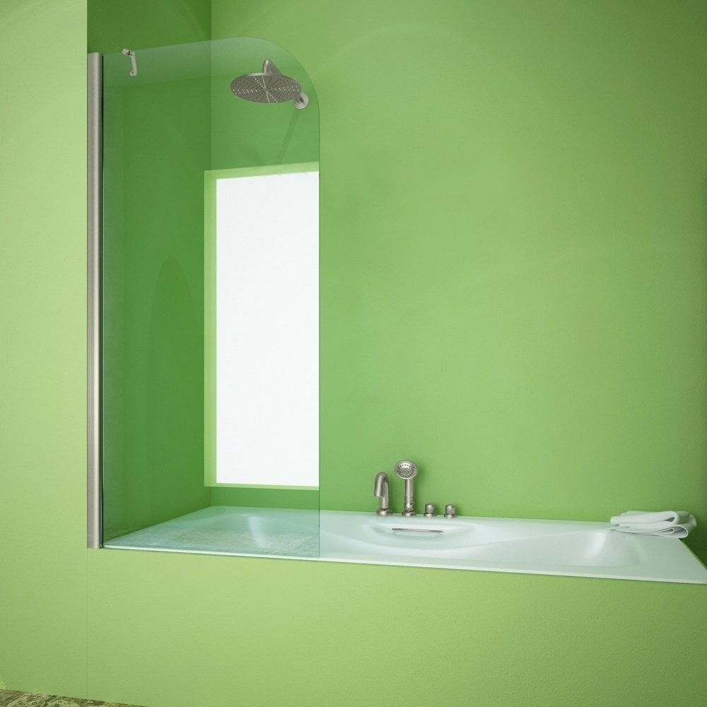 Изображение товара Шторка на ванну GuteWetter gwmplp61as 85x150 см, профиль хром матовый, стекло бесцветное закаленное 6 мм 4698032462383