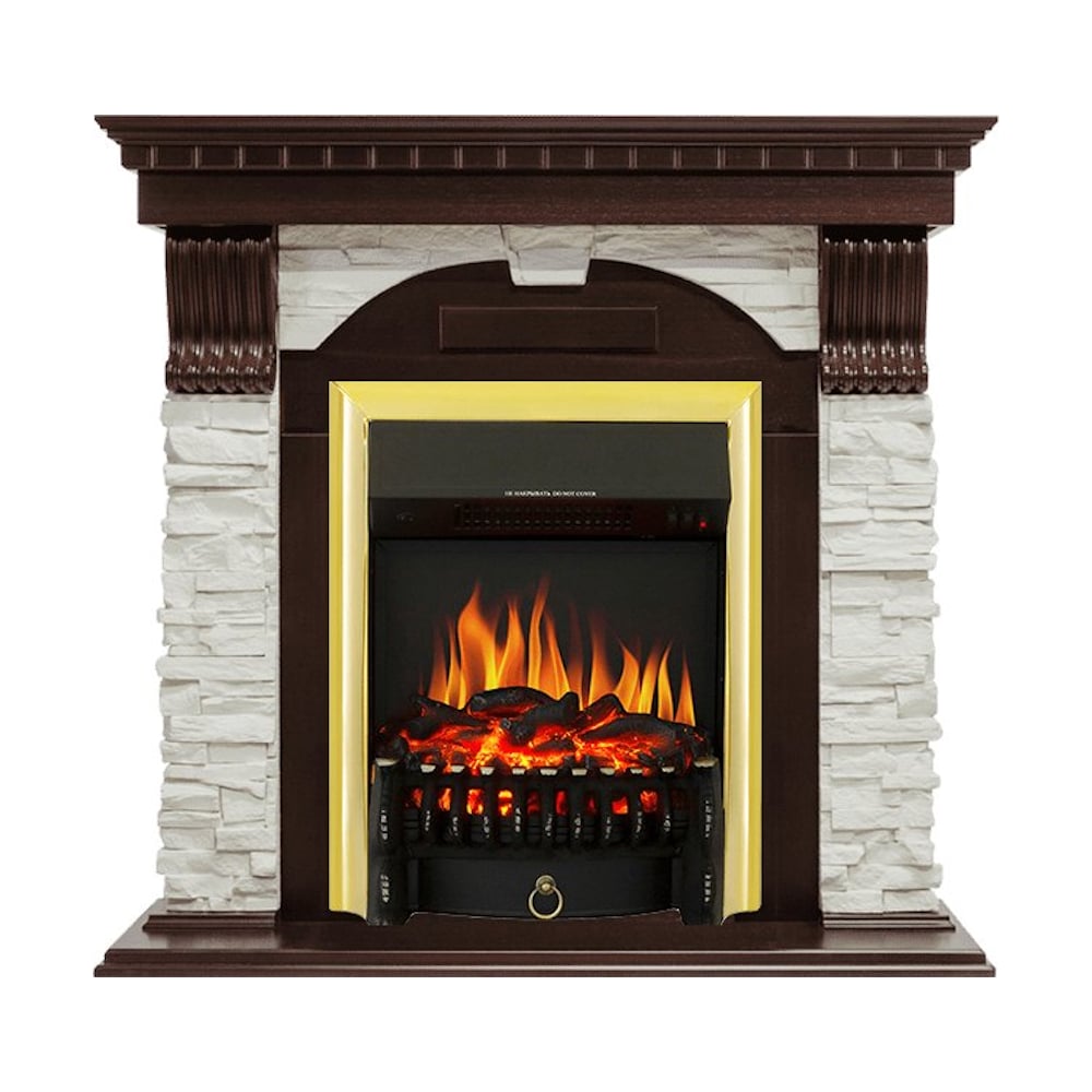 Изображение товара Каминокомплект Royal Flame Dublin арочный сланец белый или темный дуб портал и очаг