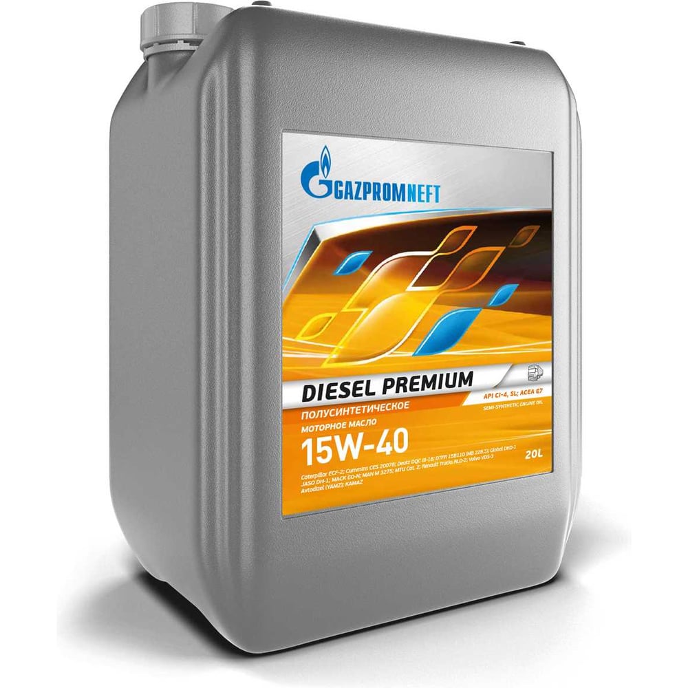 Изображение товара Масло моторное полусинтетическое 15W-40 Gazpromneft 20 л для дизельных грузовиков