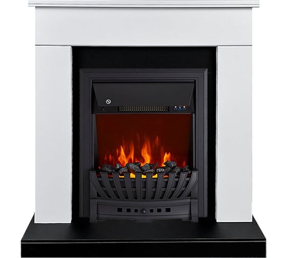 Изображение товара Каминокомплект Royal Flame Bergen std sft (белый/черный) разборный портал и очаг aspen black 64952714