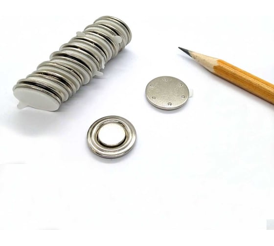 Изображение товара Магнитные крепления для бейджей Проф-Магнит d 17 мм (металл), 10 шт MO 101 d17мм_10