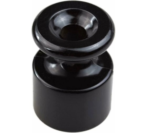 Изображение товара Изолятор ролик Росдюбель открытой проводки, черный, 100 шт 15-1530