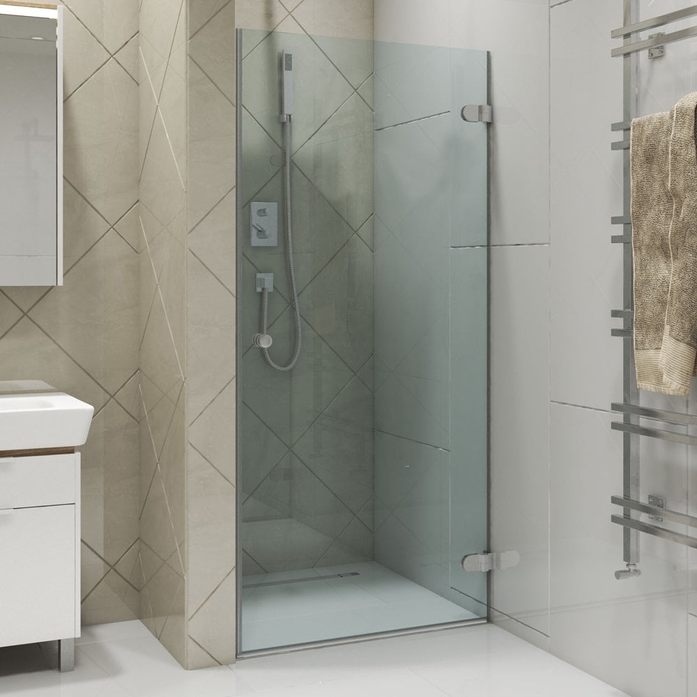 Изображение товара Дверь в душевую нишу GuteWetter gwmplxd001-6-07 85x190 см, профиль хром матовый, стекло бесцветное закаленное 6 мм, открывание двери правое 4698032749941