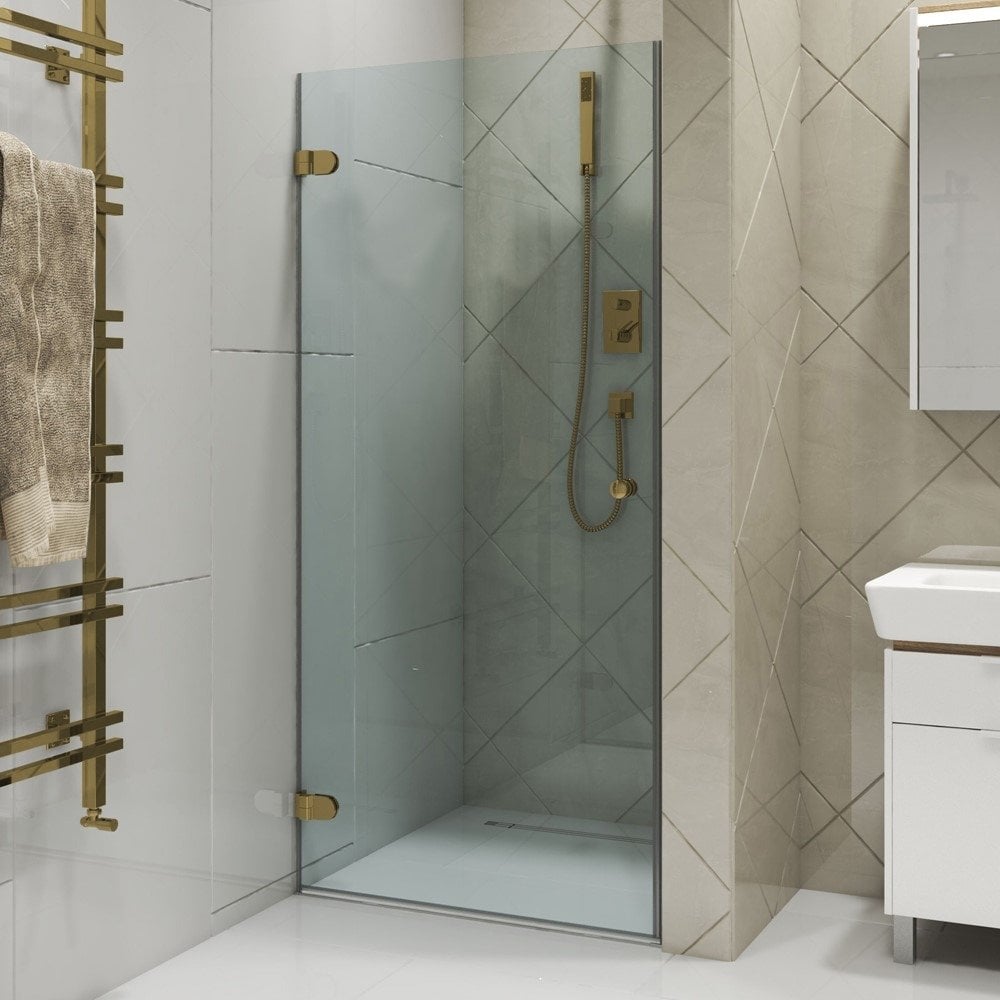 Изображение товара Дверь душевая в нишу GuteWetter 90x190 см закаленное стекло гальваника