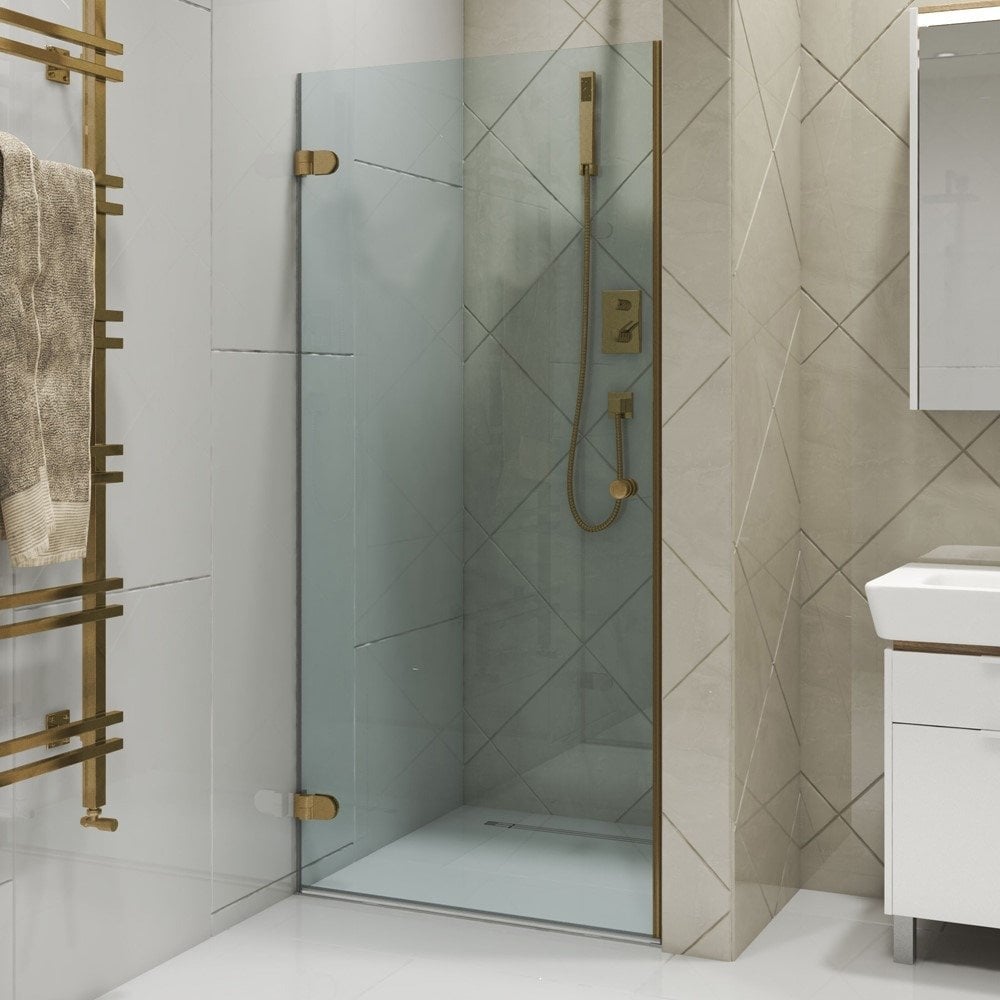 Изображение товара Дверь в душевую нишу GuteWetter GWMP-LXD001-6-07 90x190 см, бронзовый профиль