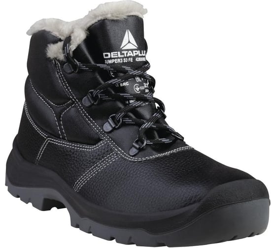 Изображение товара Ботинки кожаные утепленные с металлическим подноском Delta Plus JUMPER3 S3 FUR SRC, черные, р.47 JUMP3S3FENO47