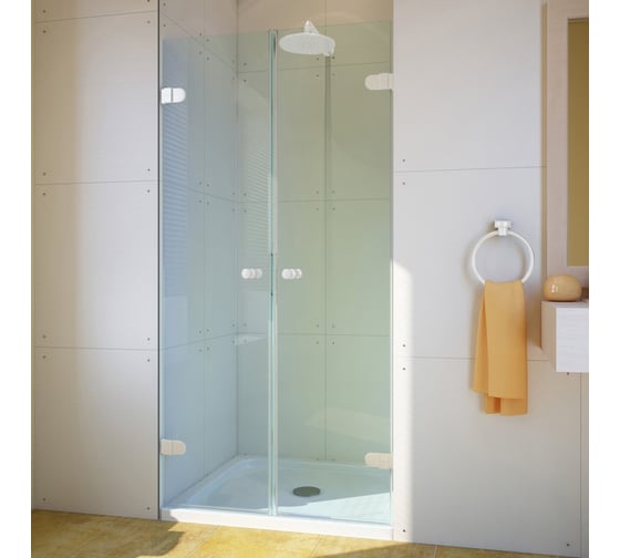 Изображение товара Дверь в душевую нишу GuteWetter gwmplxd002-6-07 75x190 см, профиль белый матовый, стекло бесцветное закаленное 6 мм 4698032768133