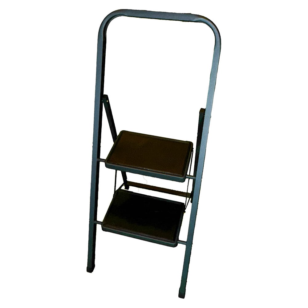 Изображение товара Стальная стремянка SevenBerg Blacky-2 с двумя широкими ступенями 2,46 м