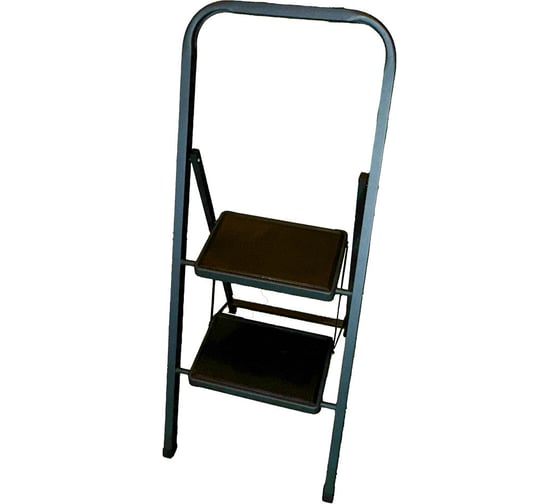 Изображение товара Стремянка стальная SevenBerg чёрная, с двумя широкими ступенями Blacky-2