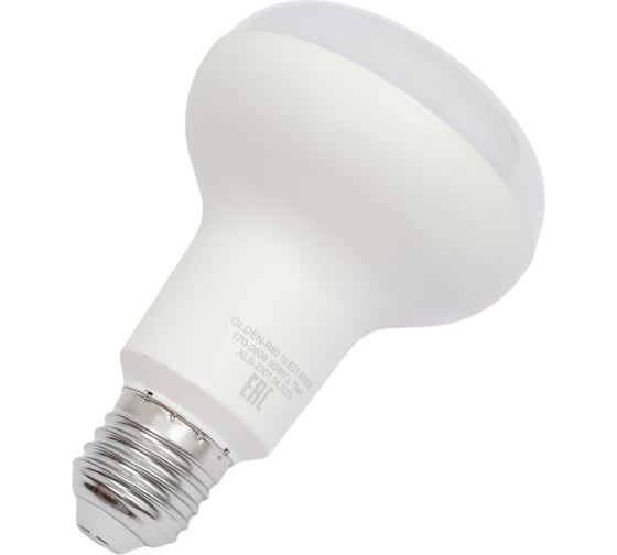 Изображение товара Лампа светодиодная General Lighting Systems GLDEN-R80-10-230-E27-6500, 10Вт, 860Лм, 230В, цоколь E27, колба R80 (рефлектор), 6500К - холодный белый свет 628600