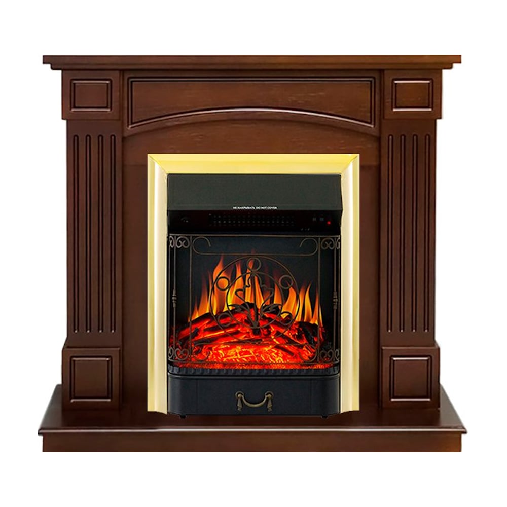Изображение товара Каминокомплект Royal Flame Boston std темный дуб портал и очаг с эффектом живого огня