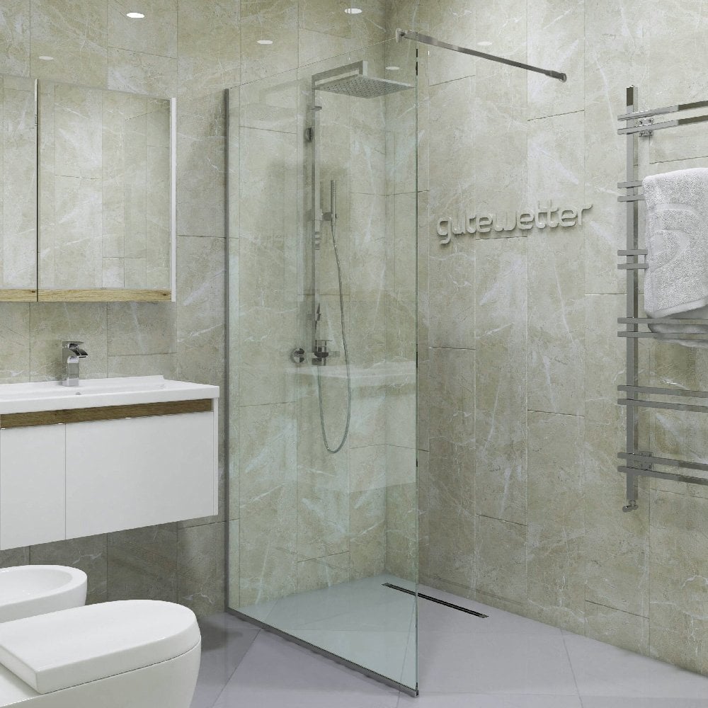 Изображение товара Душевая перегородка GuteWetter gwmpgl010 105x220 см закаленное стекло хром матовый