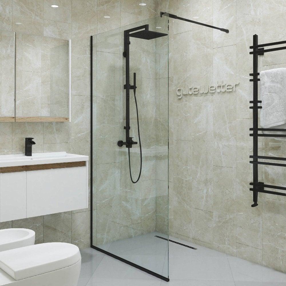 Изображение товара Душевая перегородка GuteWetter gwmpgl010 70x220 см черный матовый профиль