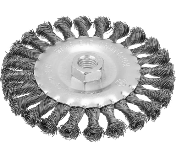 Изображение товара Щетка плоская металлическая (125 мм; М14) для болгарки MATRIX 74640