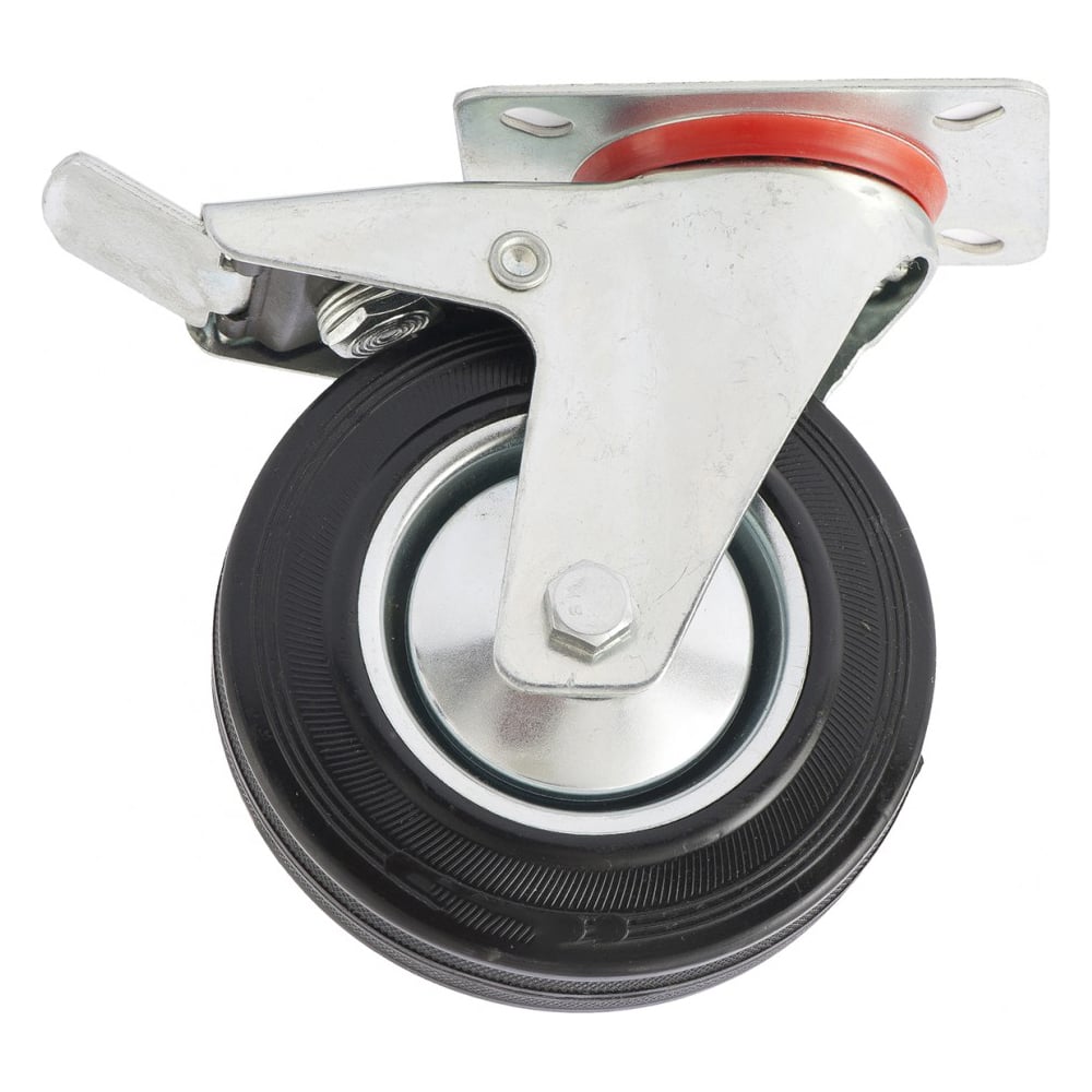 Поворотное колесо СИБРТЕХ колесо поворотное с тормозом d 160мм крепление платформенное сибртех