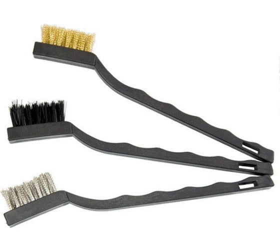 Изображение товара Набор щеток металлических с пластиковой ручкой (3 шт; 100 мм) КЕДР 152-0003 208063