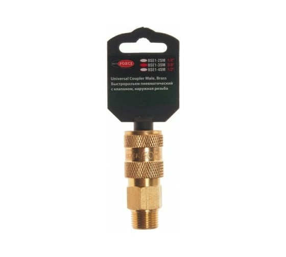 Изображение товара Быстроразъем пневматический с клапаном наружная резьба 1/2 в держателе ROCKFORCE RF-BSE1-4SM(1760)
