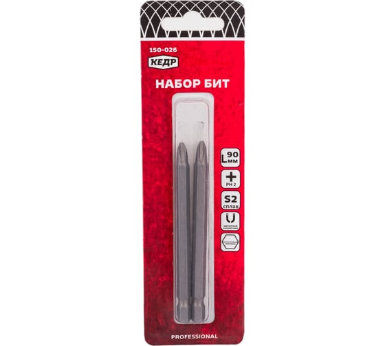 Изображение товара Бита (2 шт; PH2; 90 мм) КЕДР 150-026 208768