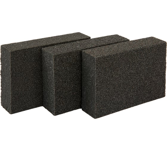 Изображение товара Губка для шлифования (3 шт; 100x70x25 мм; P60/80; P60/100; P80/120) MATRIX 75710