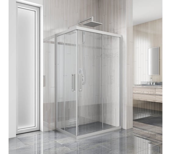 Изображение товара Душевой уголок GuteWetter gwmpkb019rc 85x75x200 см, профиль хром матовый, стекло бесцветное закаленное 6 мм 4698032703370