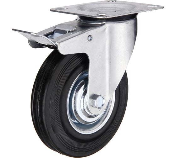 Изображение товара Колесо промышленное поворотное с тормозом SCB42 100 мм MFK-TORG 4003100