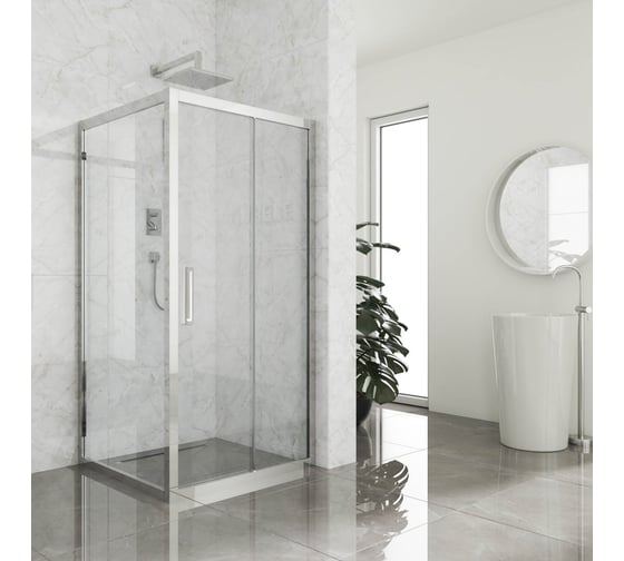 Изображение товара Душевой уголок GuteWetter gwmpkb019s 105x105x200 см, профиль хром блестящий, стекло бесцветное закаленное 6 мм 4698031236183