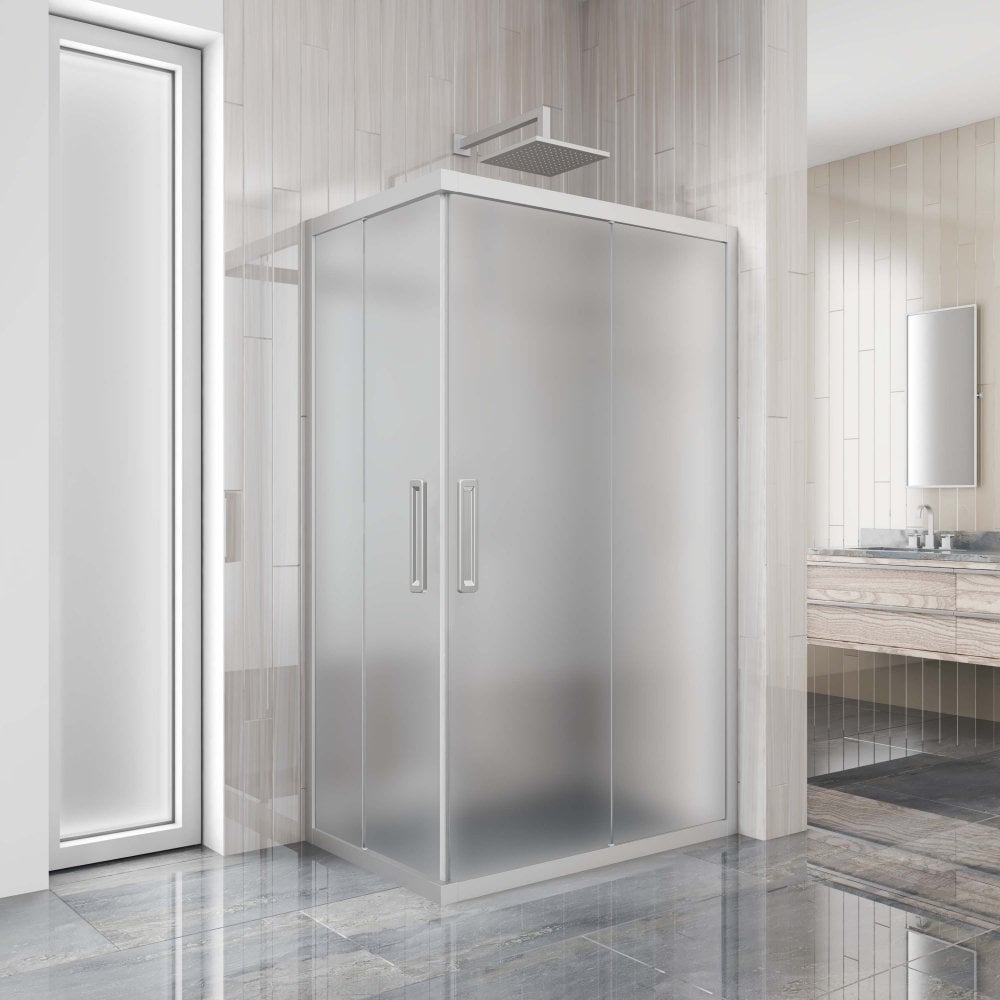 Изображение товара Душевой уголок GuteWetter 95x90x200 см с матовым стеклом и раздвижными шторками