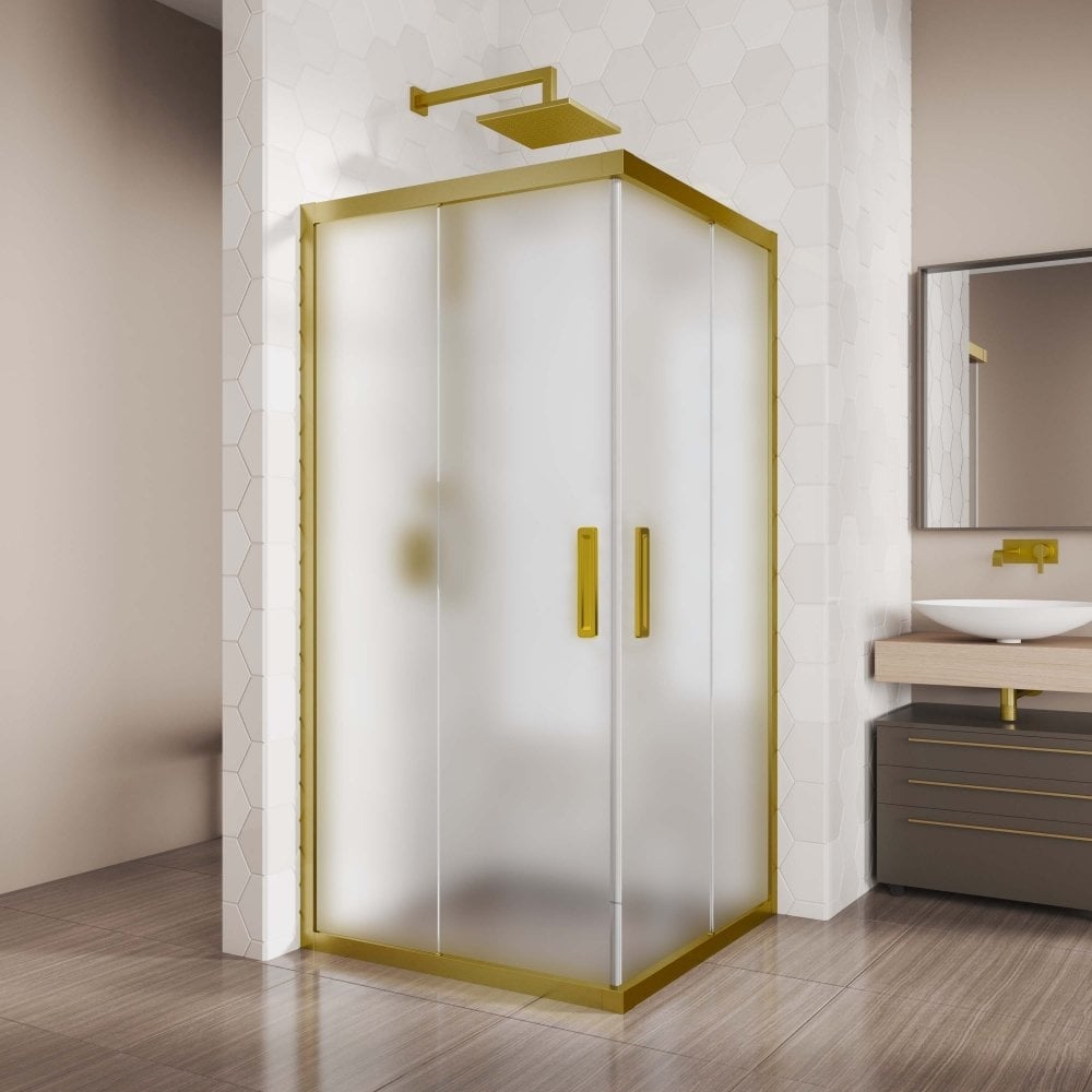 Изображение товара Душевой уголок GuteWetter gwmpkb019sc 120x120 см бронзовый матовое стекло