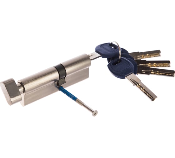 Изображение товара Цилиндр DOORLOCK V K2300AB N серия Variant, никелированный, 40xK50 мм, кл/пов. кнопка, 5 перф.ключей 79096