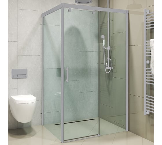 Изображение товара Душевой уголок GuteWetter gwmpslrc863a 80x115x200 см, профиль хром матовый, стекло бесцветное закаленное 8/6 мм 4698032788537