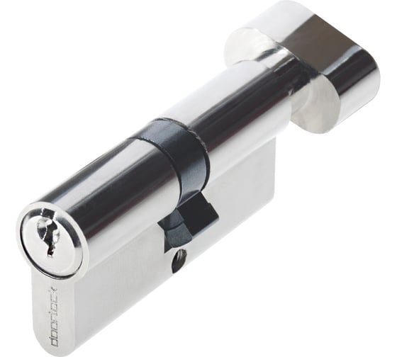 Изображение товара Цилиндр DOORLOCK V 2200Z N серия Variant, никелированный, 40x40 мм, кл/пов. кнопка, 5 ключей 79012