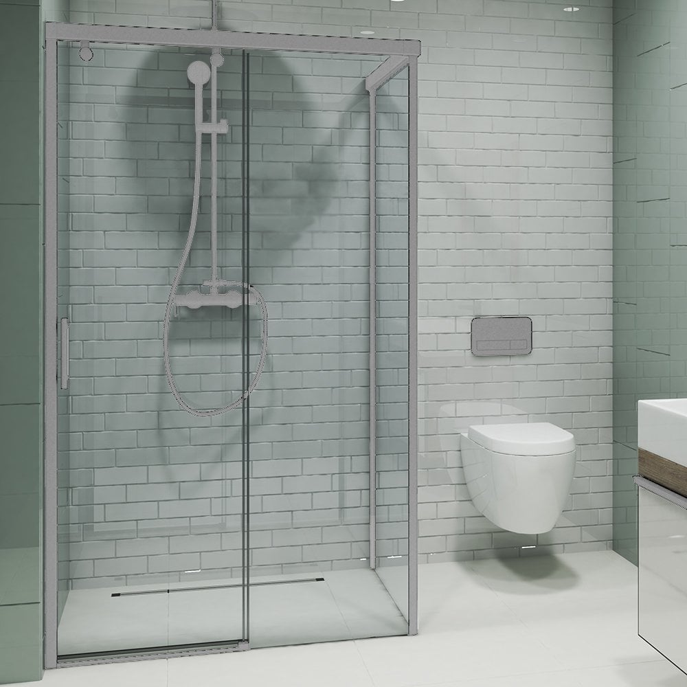 Изображение товара Душевой уголок GuteWetter gwmpslrc863b 70x110x200 см, профиль хром матовый, стекло бесцветное закаленное 8/6 мм 4698032812058