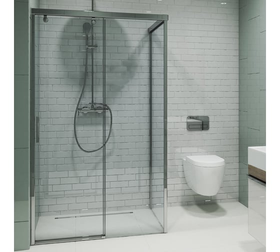 Изображение товара Душевой уголок GuteWetter gwmpslrc863b 105x160x200 см, профиль хром блестящий, стекло бесцветное закаленное 8/6 мм 4698032832896