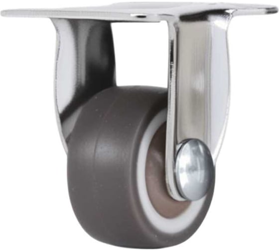 Изображение товара Неповоротное колесо Brante 24 мм с подшипником серая резина 107165